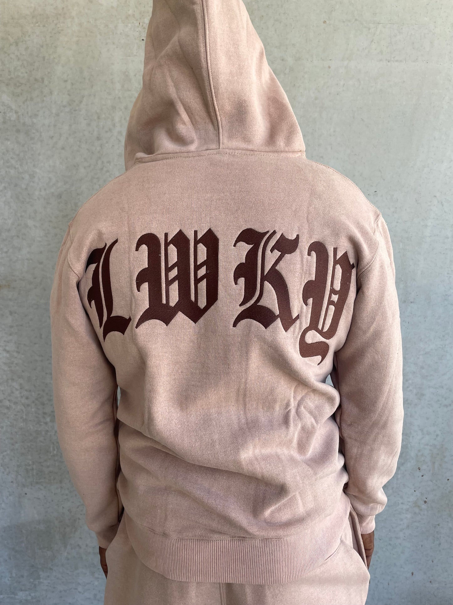 LWKY “OLD ENGLISH“ ZIP UP (TAUPE)