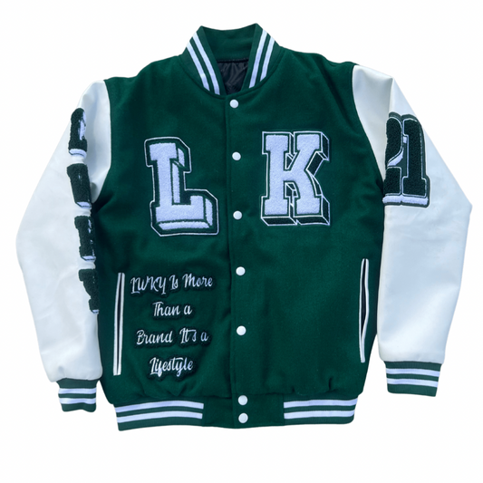 LWKY VARSITY JACKET (GREEN/WHITE)